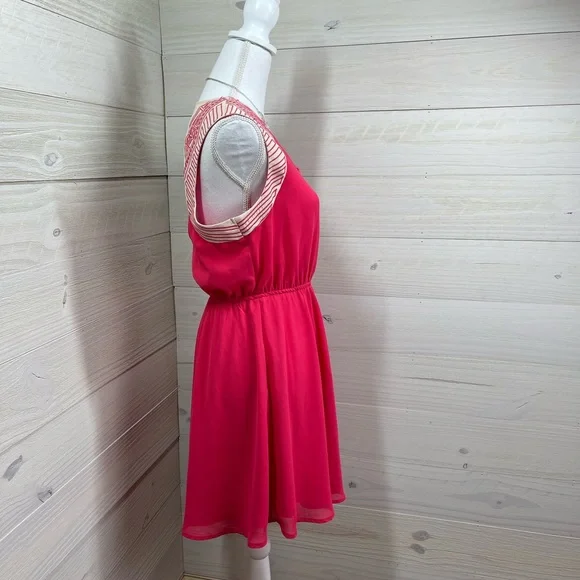Jealous Tomato Hot Pink Open Back Dress L FREE SHIP - Picture 2 of 5